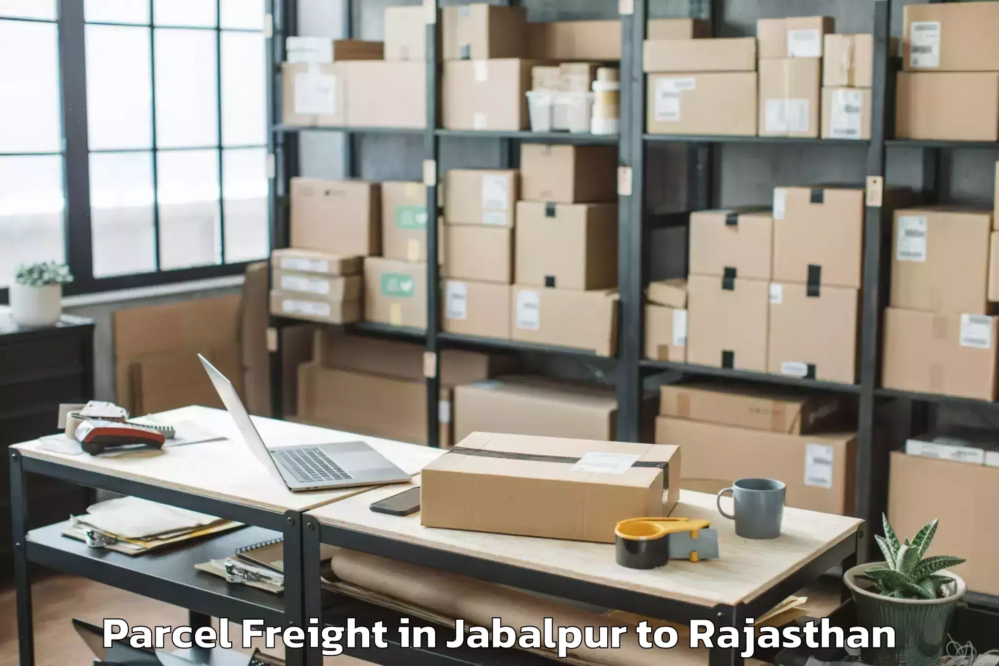 Easy Jabalpur to Sangam University Bhilwara Parcel Freight Booking